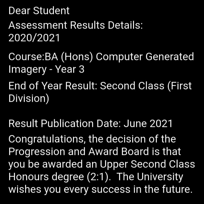 EthanGraye's tweet photo. Really happy to have achieved this! 

I am super proud of the progress I have made both academically and artistically in the last 3 years.

Now it's on to even bigger and better projects in the future!

@SolentCGMagic @solentuni @SolentFutures https://t.co/dV9Uir1Czy