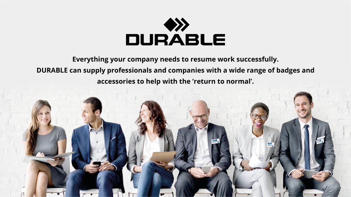 PaperPlusUK's tweet photo. Now that the world is reopening and returning to normal, DURABLE have everything you need for events and staff identification, from name badges to security pass holders. Design your own badges using their free design software DURAPRINT. Discover more - https://t.co/KppWhWsEfG https://t.co/8fxwYrvvuU
