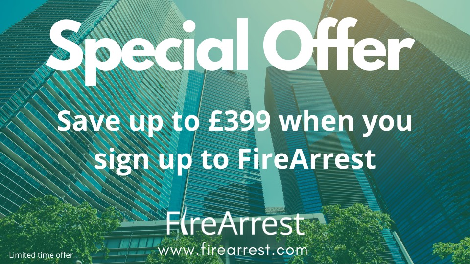 ArrestFire's tweet image. Our Special Offer is still on, but not for long!

Save up to £399 when you sign up to #FireArrest!

Find out more &amp;gt; firearrest.com/exclusive-limi…

#pfp #fireapp #firesafe