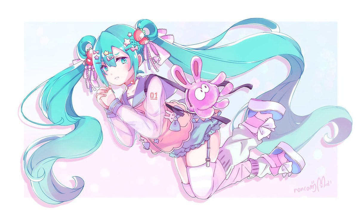 初音ミク 「お団子ミクさんっていうテレパシー受け取ったのでうちのお団子ミクさんもみてみて(「」|noncom🐹4/29超ボーマス→5/5コミティアのイラスト