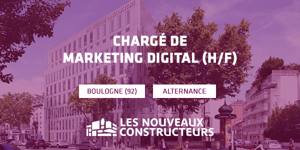 #Recrutement - <a href="/NouveauxConstru/">Les Nouveaux Constructeurs</a> recherche un Chargé de #Marketing #Digital (H/F) en #Alternance ! Pour découvrir la fiche de poste et postuler : lesnouveauxconstructeurs.fr/le-groupe/ress… #Job #Stage #Immobilier
