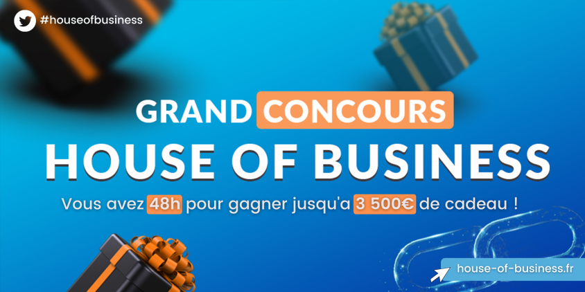 Plus de 3 500€ de cadeaux à gagner pendant le Grand Concours House of Business ! 🎁

Pour participer ? Être inscrit à l’évènement ✅

➡ Inscription : bit.ly/InscriptionHoB
➡ Site officiel : house-of-business.fr

DOUBLEZ VOS CHANCES : Vous avez 48h pour RT ce tweet ! ✅