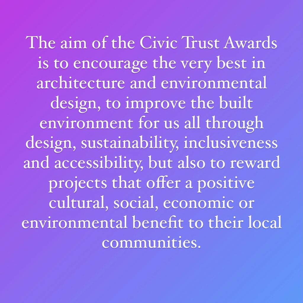 CTAConservation's tweet image. 2022 Civic Trust Awards Application Round is NOW OPEN civictrustawards.org.uk/apply Application guide civictrustawards.org.uk/uploads/CTA_AP… #architecture #Sustainability #Accessibility #CommunityEngagement #Conservation #Restoration #universaldesign 
#reuse #adaptation #publicrealm #infrastructure
