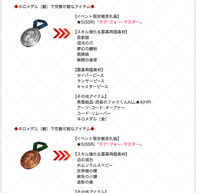 7月の交換券 新素材あるぞ Fgo 7月の交換券 新素材あるぞ Fgo