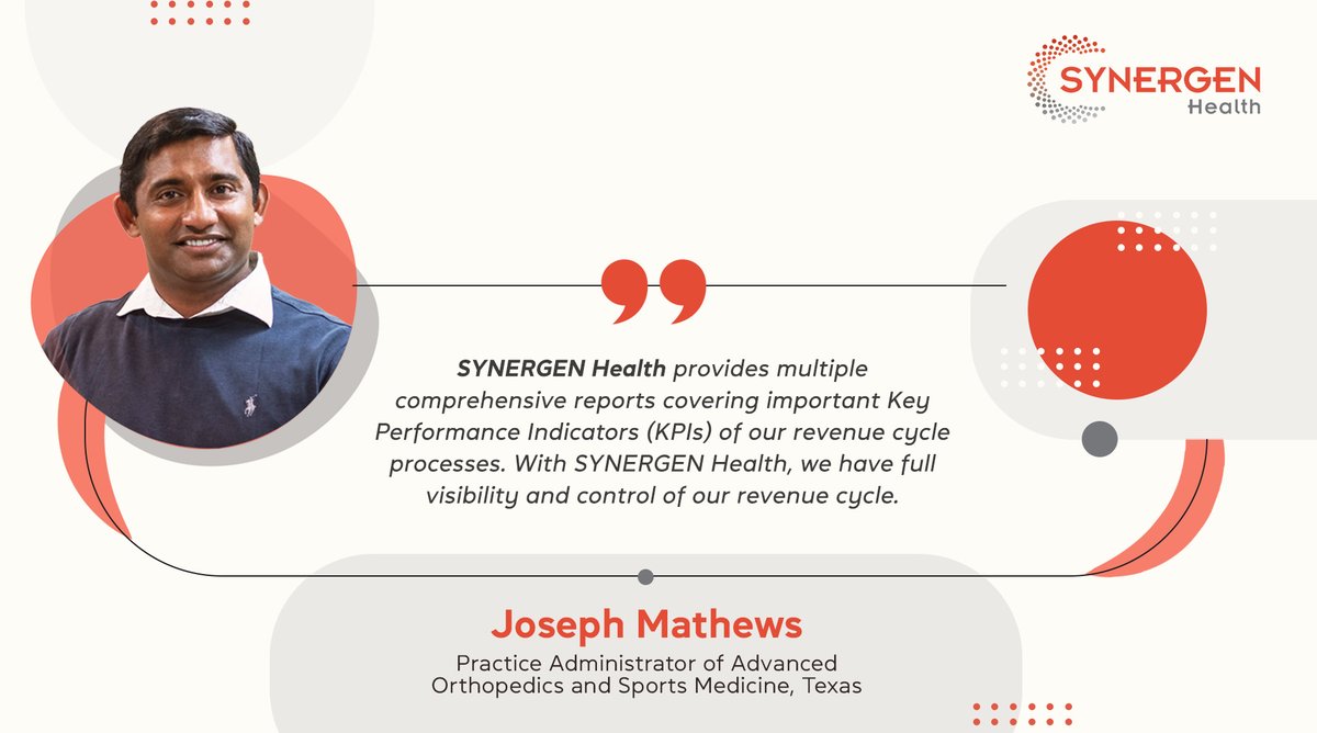 With a singular focus on Revenue Cycle Transformation through Analytics, Automation and a Digital Workforce, <a href="/SYNERGENHealth/">SYNERGEN Health</a> is proud to serve Advanced Orthopaedics and Sports Medicine

#revenuecyclemanagement 
#Analytics   
#digitalworkforce
#RoboticProcessAutomation
