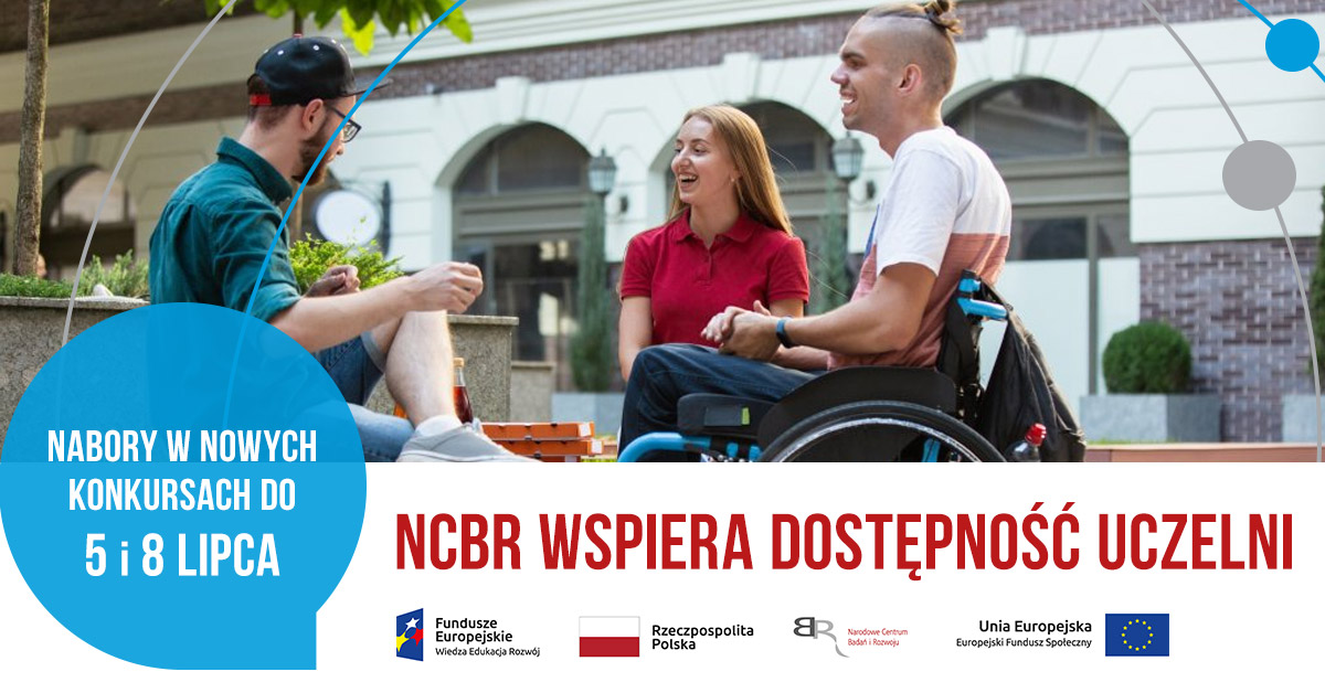 Konkurs @NCBR „Uczelnia dostępna” #POWER jest jednym z działań w ramach Programu „Dostępność Plus”. 60 mln zł z @FunduszeEuropejskie zostanie przeznaczone na likwidację barier w dostępie do edukacji dla studentów z niepełnosprawnościami. Więcej informacji: bit.ly/35UWT4V