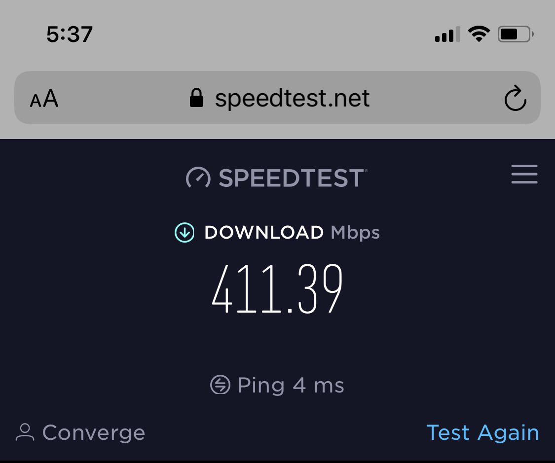IamBrianD's tweet photo. Woah!!! From no internet to 400 mbs internet speed... 🙌🏻🙌🏻🙌🏻
Pwede na ako magstream ng 4k videos habang naglalaro lol
ibang klase talaga siya @Converge_CSU @ExperienceCNVRG
#OwnYourFast #Converge #ExperienceBetter #FiberX3500 https://t.co/RHfbMvA7Om