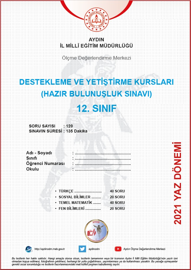 aydinodm's tweet photo. 📚 YAZ DÖNEMİNDE DE ÖĞRENCİLERİMİZİN YANINDAYIZ❗ Destekleme ve Yetiştirme kurslarımızda kullanılmak üzere hazırlamış olduğumuz Hazır Bulunuşluk sınavı sorularımız ilçelerimize gönderildi. @ziyaselcuk @SadriSensoy @SibelSatana @ValiAKSOY @seyfullah0966 @Aydin_MEM https://t.co/ZMEhAvpMvA
