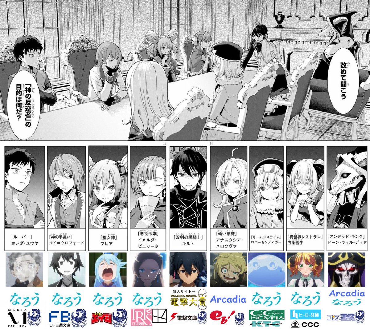 なろうをバカにした 賭ケグルイ 原作者の漫画 異世界転生者殺し 1話で連載終了 なろう主人公のそっくりさん大集合で炎上 ゲームかなー