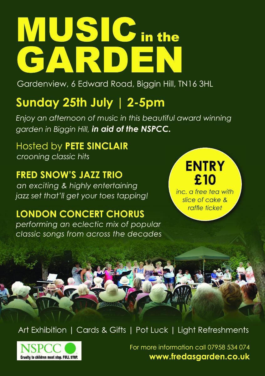Freda's Garden is back open this summer with its annual MUSIC IN THE GARDEN event on Sunday 25th July, 2pm-5pm

Visit our website for further details

 mailchi.mp/58fc7aa4b12b/m…