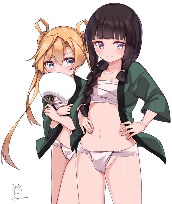 法被でさらしでふんどしな阿武隈ちゃんと北上さん描いたよ!

#艦これ
#阿武隈
#北上 