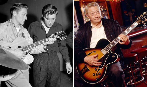 kennylanglea's tweet image. Remembering Scotty Moore. Passed away this day in 2016. Born in Tennessee. American guitarist who formed The Blue Moon Boys in 1954, Elvis Presley's backing band. He was studio and touring guitarist for Elvis between 1954 &amp;amp; 1968. Hugely influential #ScottyMoore 🎸🎶🥀