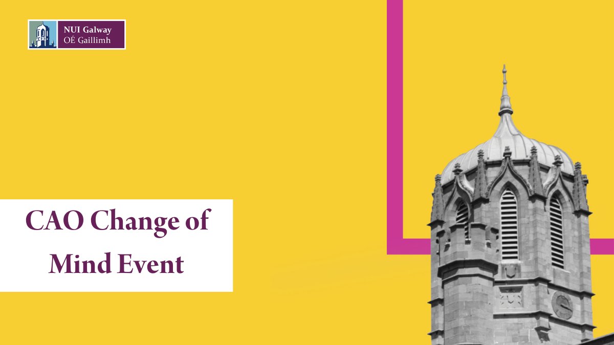 Any last minute #CAO queries for the @nuigalway team?  Join us today for our live webinar and Q&amp;A from12-3pm.  nuigalway.ie/cao/