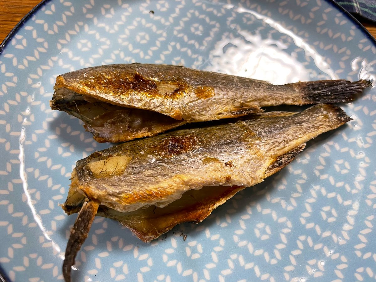 イシモチの塩焼き