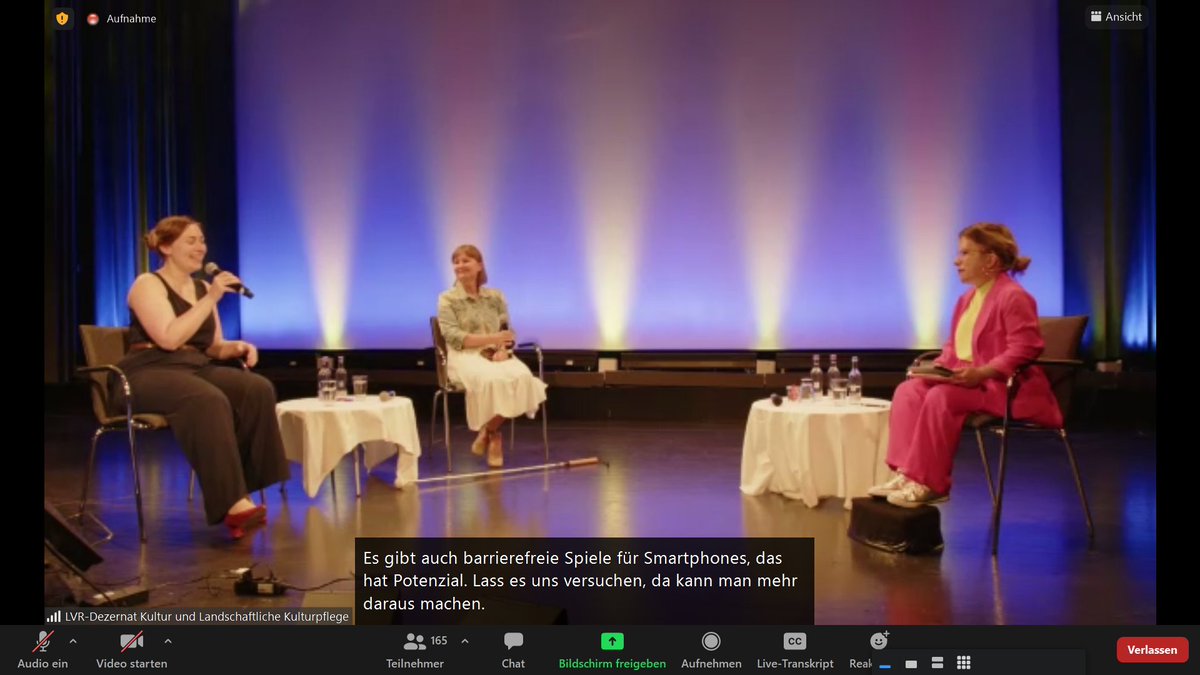 MuseumThings's tweet photo. Tolle Präsentation von #NMSee und dem inklusiven Game #NeanderthalMemories durch @ARiethus und Tamara Ströter auf der #LVRKulturkonferenz, erfrischend moderiert von @NiniaLaGrande. So werden Hemmschwellen abgebaut und Lust gemacht, weiter zu denken! #Inklusion #einfachmalanfangen https://t.co/JrOdBluBrY