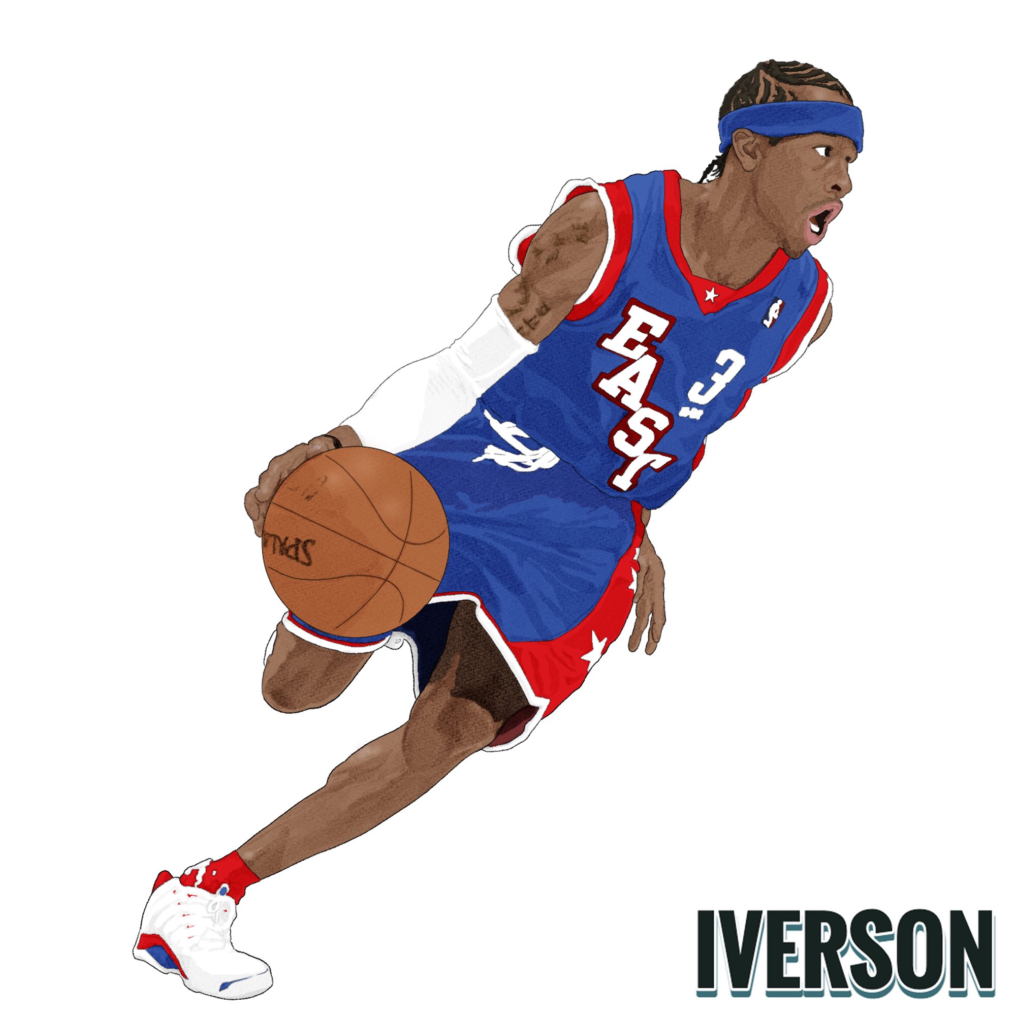 Nbaイラストレーターカックン 今回はリクエストいただいたアイバーソンを描きました プレイからユニフォームの着こなしまでカッコ良すぎです Nba Ai イラスト Nba好きと繋がりたい Holdmyown バスケ イラスト好きと繋がりたい T Co