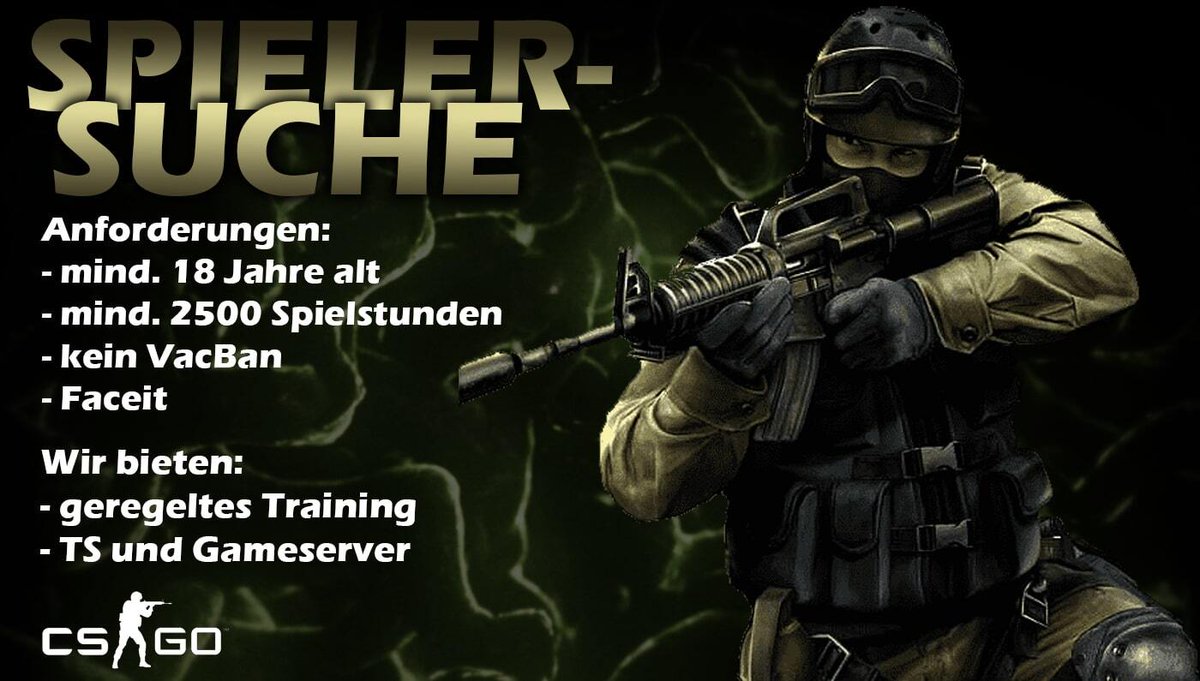 Footprint_GG's tweet photo. CS:GO SpielerInnen aufgepasst! Ihr wollt Teil eines großen Projekts werden und habt Bock euch kompetitiv auszuleben? 

Wenn ihr unsere Anforderungen erfüllt und interessiert seid, meldet euch bei Frost#8199 auf Discord!
Coaches und Analysten sind auch willkommen 💪 https://t.co/w1ho6eautO