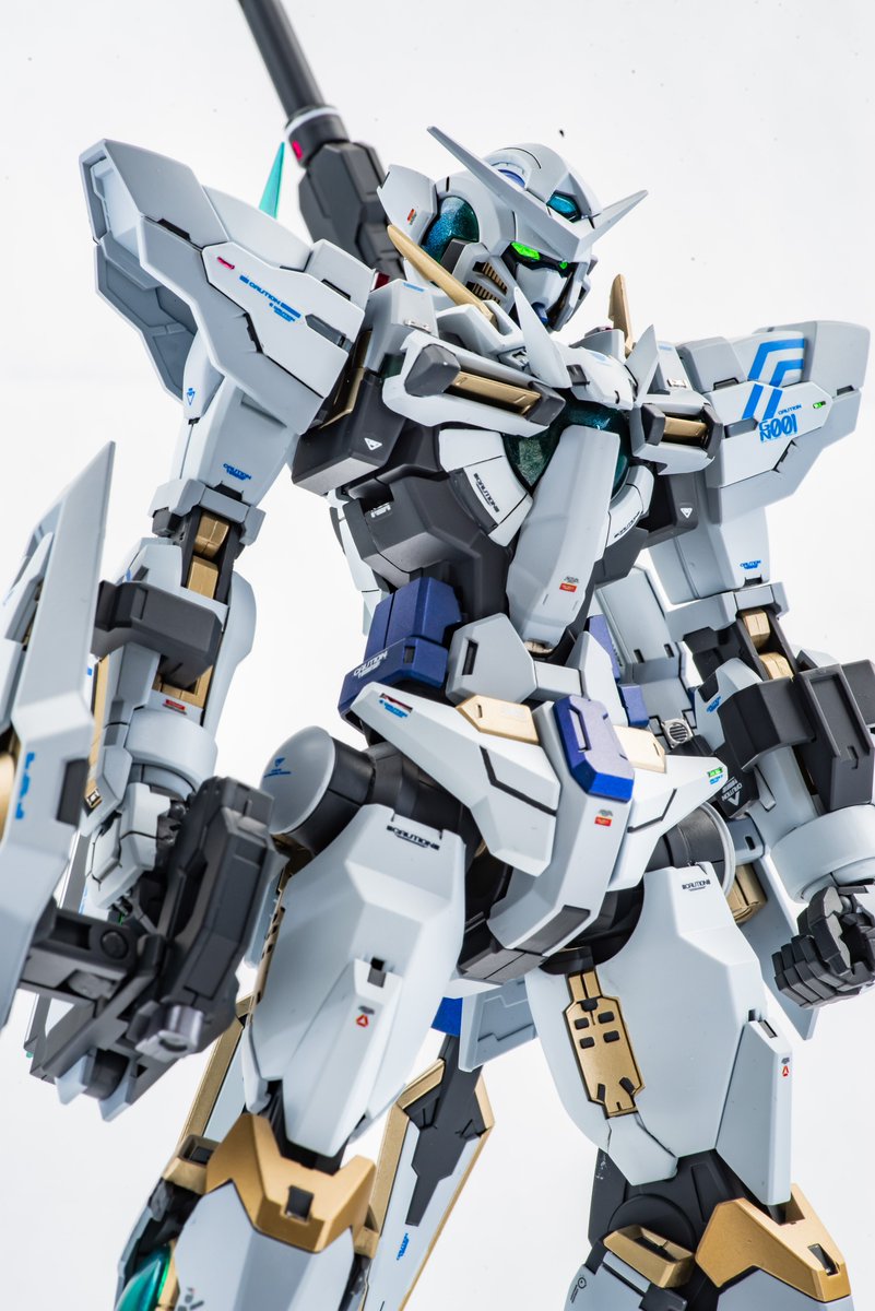 「MG 1/100 「エクシアリペアIII」完成しました✨
各延長工作でスタイル改」|らいなーマン@忙しいのイラスト