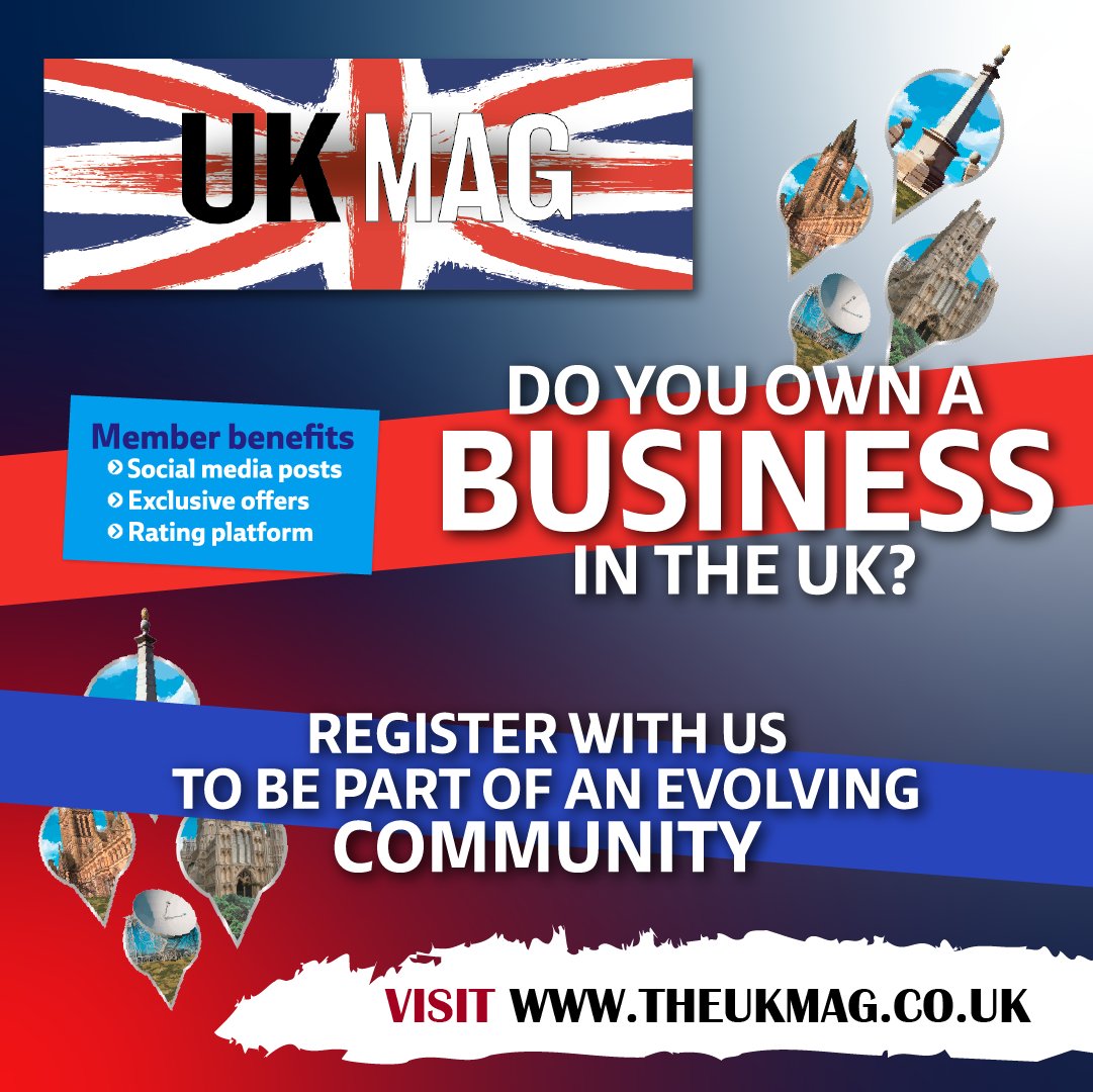 TheUKMag's tweet photo. If you own a business in UK and want it to grow, then The UK Mag is here for you.

Register with us to be part of an ever evolving community of local businesses.

Use the link below to register today:
https://t.co/Rgn9Nhk01r

#UKMag #business #UK https://t.co/7sbC9oLrl1