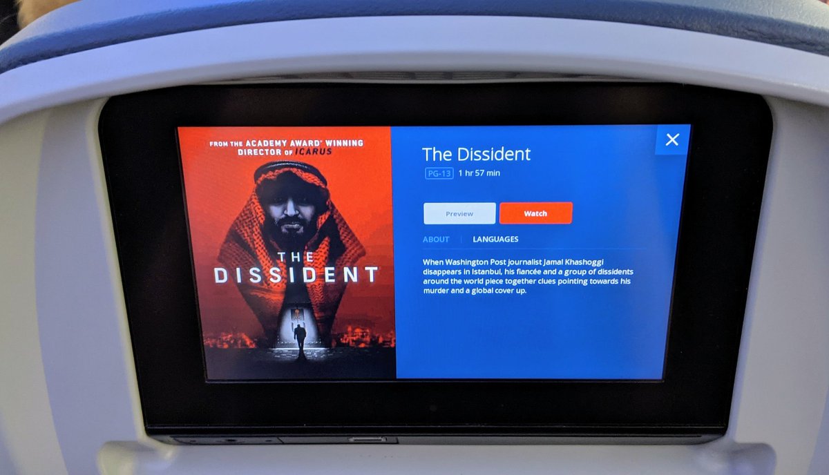 خطوط طيران عالمية بدأت بعرض فلم "المنشق" على متن طائراتها لتوعية العالم حول جرائم ابن سلمان #ابو_منشار
#محمد_بن_سلمان
#رؤية_2030
#أسعار_البنزين