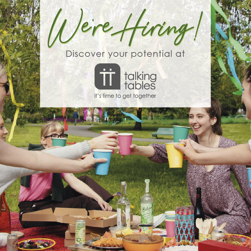 Pssst - we're hiring! Check out our available roles here: 
talkingtables.co.uk/pages/join-the…
#Hiring #LondonJobs #JobVacancy