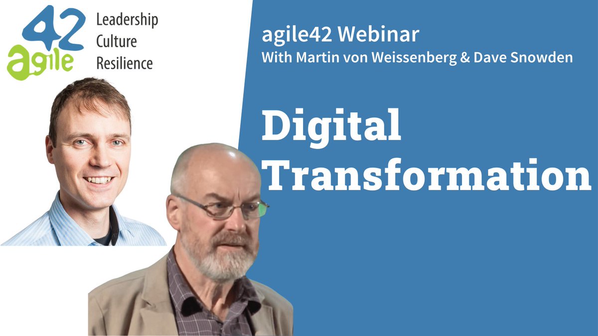 We had a fantastic #webinar! <a href="/snowded/">ᗪᗩᐯᕮ SᑎOᗯᗪᕮᑎ 🏴󠁧󠁢󠁷󠁬󠁳󠁿 🇪🇺</a> &amp; <a href="/mvonweis/">Martin v Weissenberg</a> broke down the pros &amp; cons of #digitalisation. Tune in &amp; learn to what level you should be incorporating a digital mindset in your organisation. Check out the recording here: bit.ly/3hbequM

Feel free to share around!