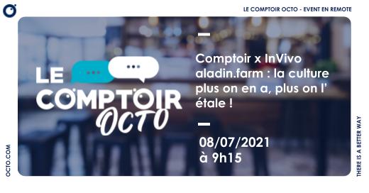 csarabianchi's tweet image. [#LeComptoir] Le Comptoir spécial #Culture avec @InVivoGroup c&apos;est le 8 juillet ! 
🗣 Audric, CPO chez Invivo Digital Factory, Sara, Charles et moi-même, PO chez @OCTOTechnology reviendrons sur les moyens qui ont été mis en place pour construire une culture commune ! 
#OCTOevents