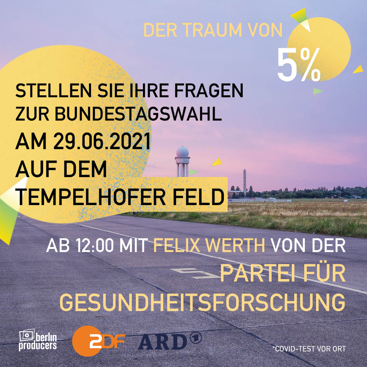 Wir sind auf der Suche nach Menschen, die Lust haben Fragen an folgende Parteien zu stellen. Sie können dabei Ihr persönliches Anliegen vorstellen und mit der Kandidat der Partei diskutieren. Das gesamte Gespräch dauert ca 15 min. #Gesundheitsforschung #Bundestagswahl #ARD #ZDF