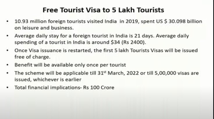 Sanju_Verma_'s tweet image. Contact Sensitive sectors like Hotels,Tourism&amp;amp;Travel that were affected by #Covid2ndWave have got relief via Rs 10 lakh loan for travel agencies&amp;amp;Rs2 lakh loan to tourist guides

Free #TouristVisas to 5 lakh tourists,is again a good move

#AatmaNirbharBharat 4.0
#Economy #Stimulus