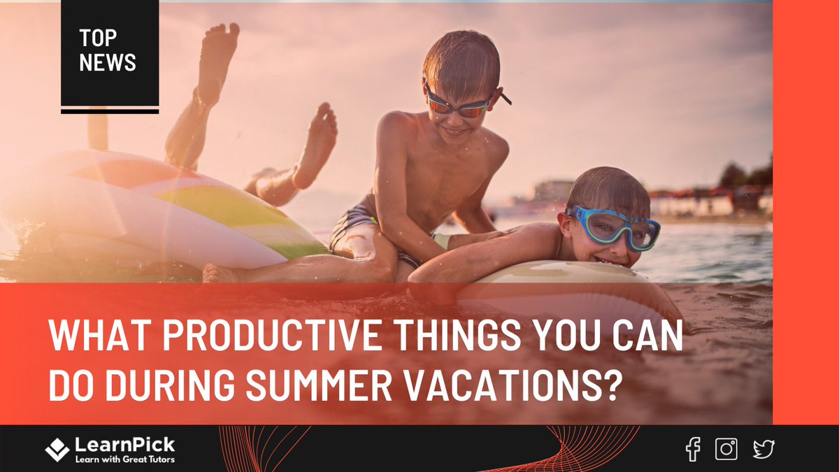 LearnPick's tweet image. Kids from school and colleges wait eagerly for their summer vacations. It is the only time of year, when they get a big break from the school curriculum. 
bit.ly/3x1Pflh
#summercamp #summervacation