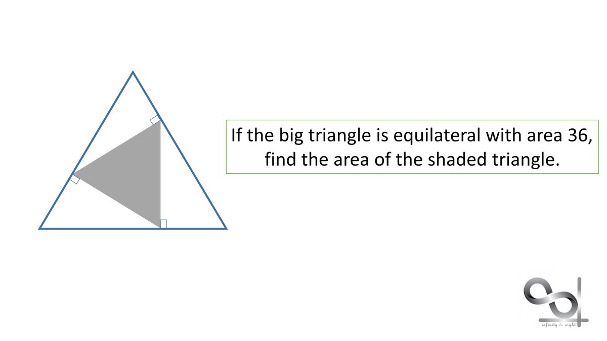 InfinitytoEight's tweet photo. #Problem_115 
What is the area of the shaded triangle? 

#infinitytoeight  
#mathproblem #geometry #math #mathematics https://t.co/YB45bALphW