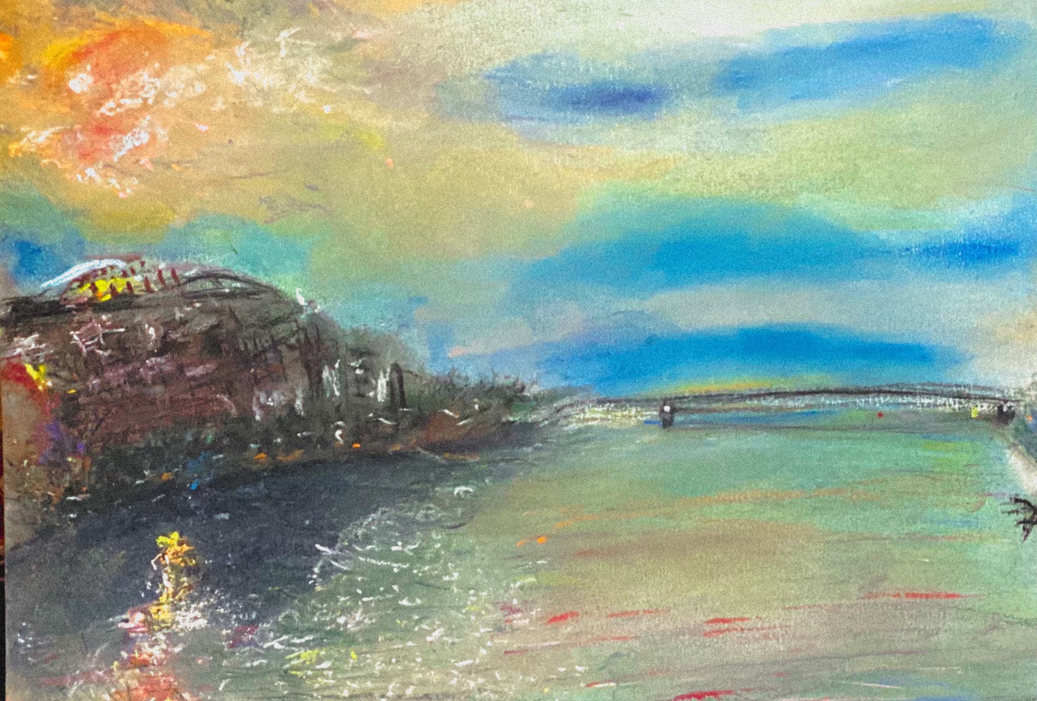 Endsnotnear 最近頭がずっとゆれてて 嫁さんに震度いくつ と 毎朝聞いとります これも薬の副作用か なんか福浜らへん ソフトパステルで風景画練習 相も変わらず難しいね ひさしぶりにソフトパステルで風景画の練習どすが 相も