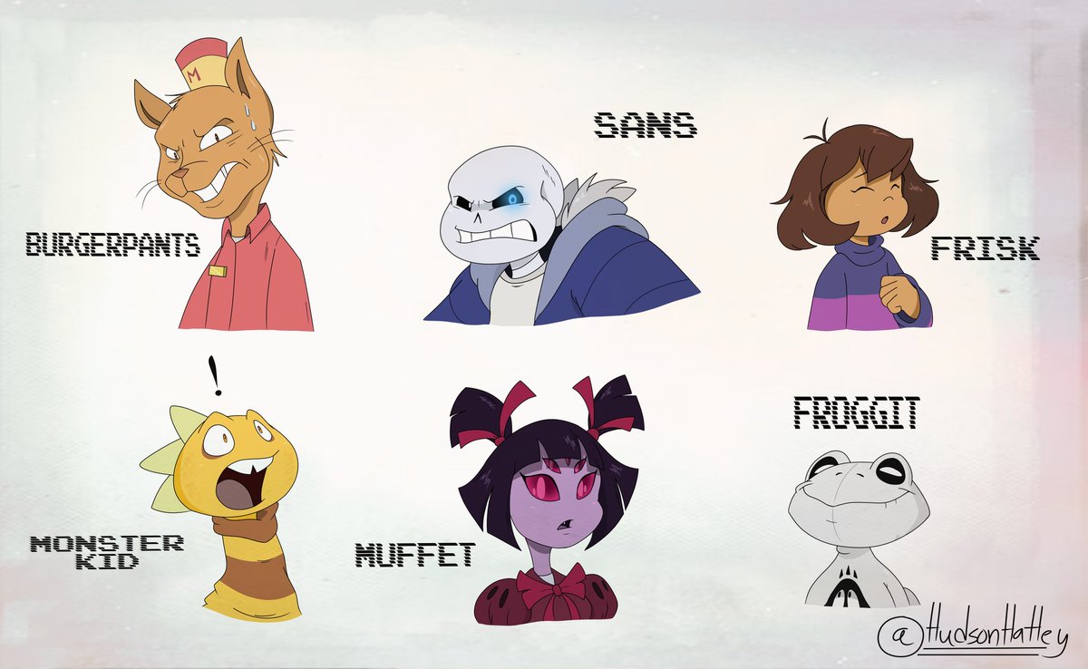 HudsonHatley's tweet image. Six characters from Undertale in my style :3 💕
#undertale #undertaleFanart #tobyfox