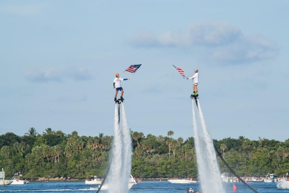 cityofboynton's tweet photo. Have you ever seen Palm Beach Hydroflight in action? You should. Two shows scheduled (6:35 pm & 7:35 pm) for #BoyntonFireworks on July 4th at the Intercoastal Park. Join us for free, family-friendly fun. #July4thFun
Visit https://t.co/j7PDZJ3t2H for more details. https://t.co/6AQFhKYTR3