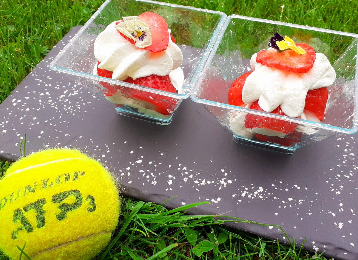 markhorton604's tweet photo. Celebrating the start of Wimbledon at @Akeley_Wood Senior today with a Strawberries &amp; Cream layered dessert. Just need the sunshine back now! @FionaPurnell2  #teamakeley #cognitaway #Wimbledon 🎾 https://t.co/rNuZn7sdiW