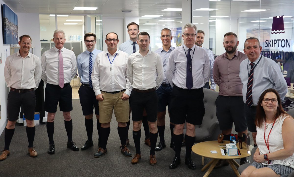 SkiptonInt's tweet photo. We’re proudly wearing our shorts to work this week in support of MUG 

We wish this important Guernsey charity much success in raising valuable funds.

#skiptonint 
#SupportTheShort https://t.co/3yQ5uD3JUV
