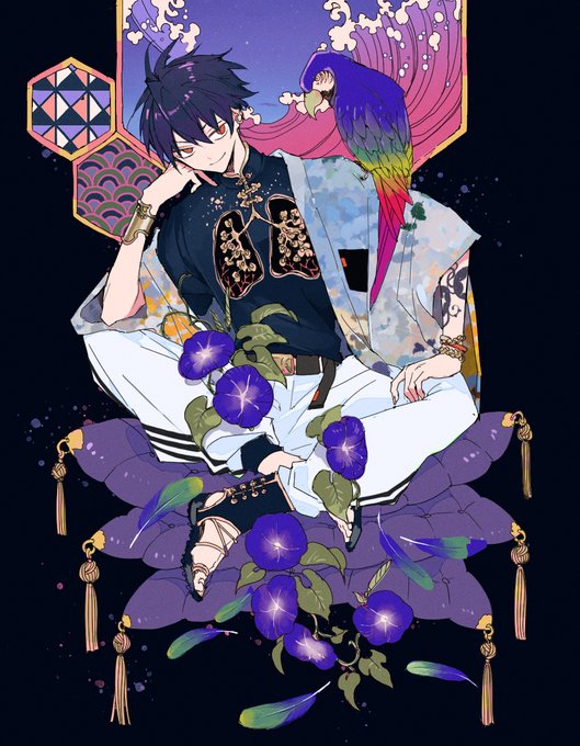 「purple flower」 illustration images(Popular)｜18pages