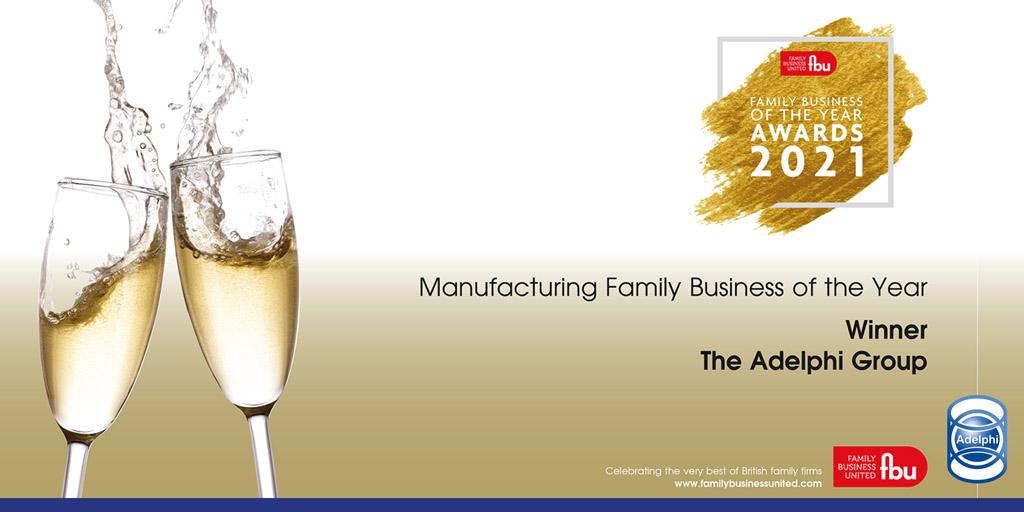 Adelphi_Group's tweet image. “This business has great values at its core, they are great ambassadors for the sector and truly deserving of this award."
~ Paul Andrews #fboty2021
Adelphi are delighted to have been crowned national champions at the 2021 Family Business of the Year Awards 🏆
#ukmanufacturing