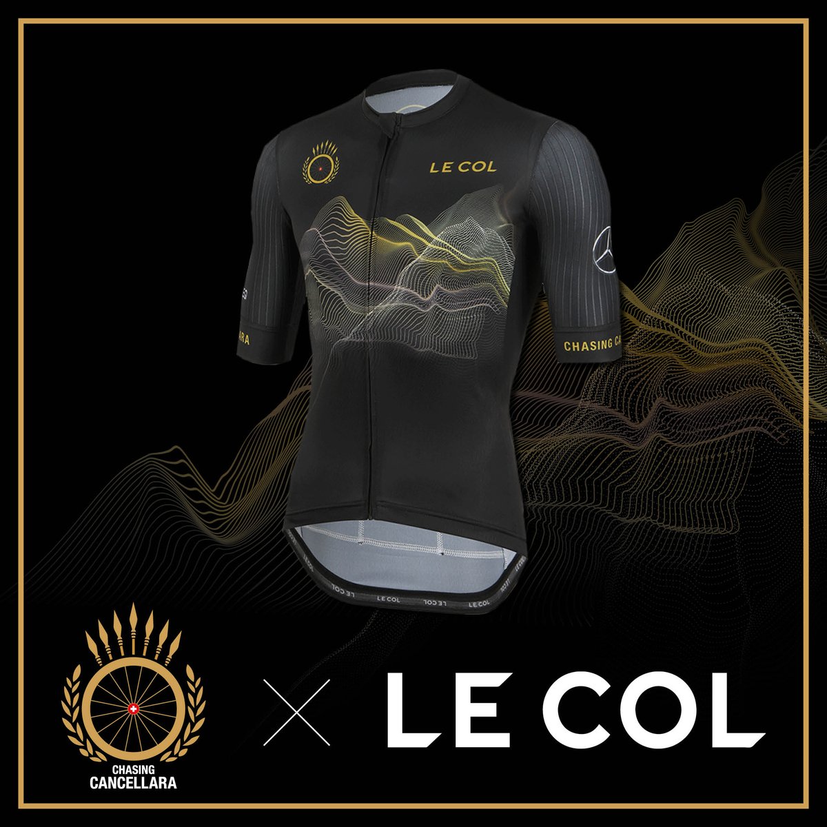 his is it: the new Chasing Cancellara jersey by <a href="/LeColUK/">Le Col</a> ! 🔥
By signing up for one of our races you’ll get the exclusive link to the full kit.
Get the complete bundle with a 15% discount by using the code «CC15».
We can’t wait to see you riding in this beautiful kit. 🤩