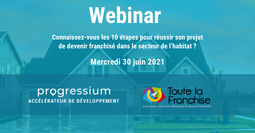 progressiumC's tweet photo. Connaissez-vous les 10 étapes pour devenir franchisé dans le secteur de l’habitat ? 🏡

RDV ce mercredi 30 juin pour le Franchise Day organisé par @Les_Franchises.

A 17h00, retrouvez Jean LOUVEL et Pierre Recoupé pour un webinar sur le sujet.

🖋 >> https://t.co/uspvfRPZ0F https://t.co/qPC7BSRF1q