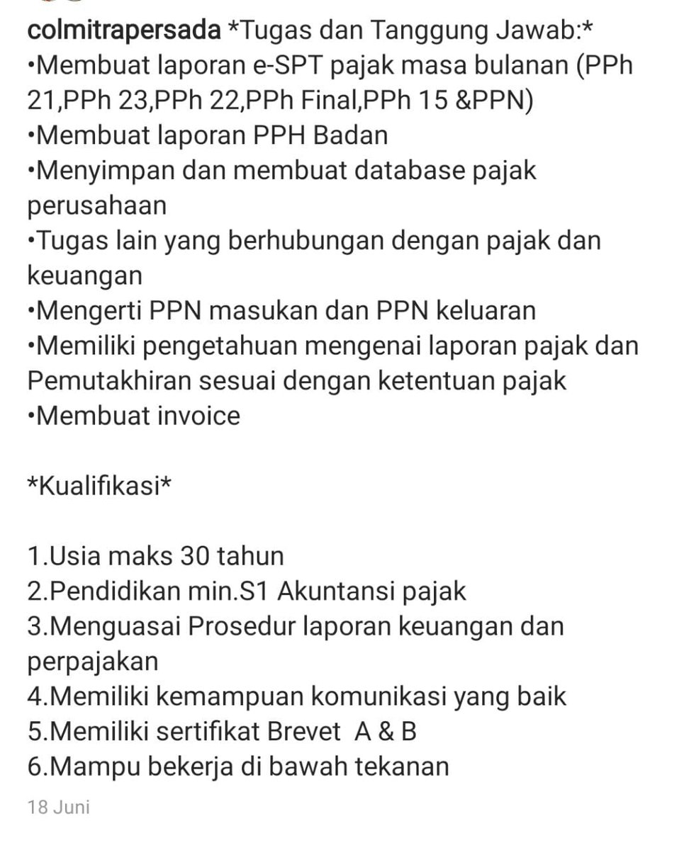 Lowongan Kerja..

#lokerjogja 
#lokerdepok 
#Lowongankerja
#lowongankerjajogja 
#lowongankerjadepok 
#Jogjakarta
#Depok 
#Jakarta