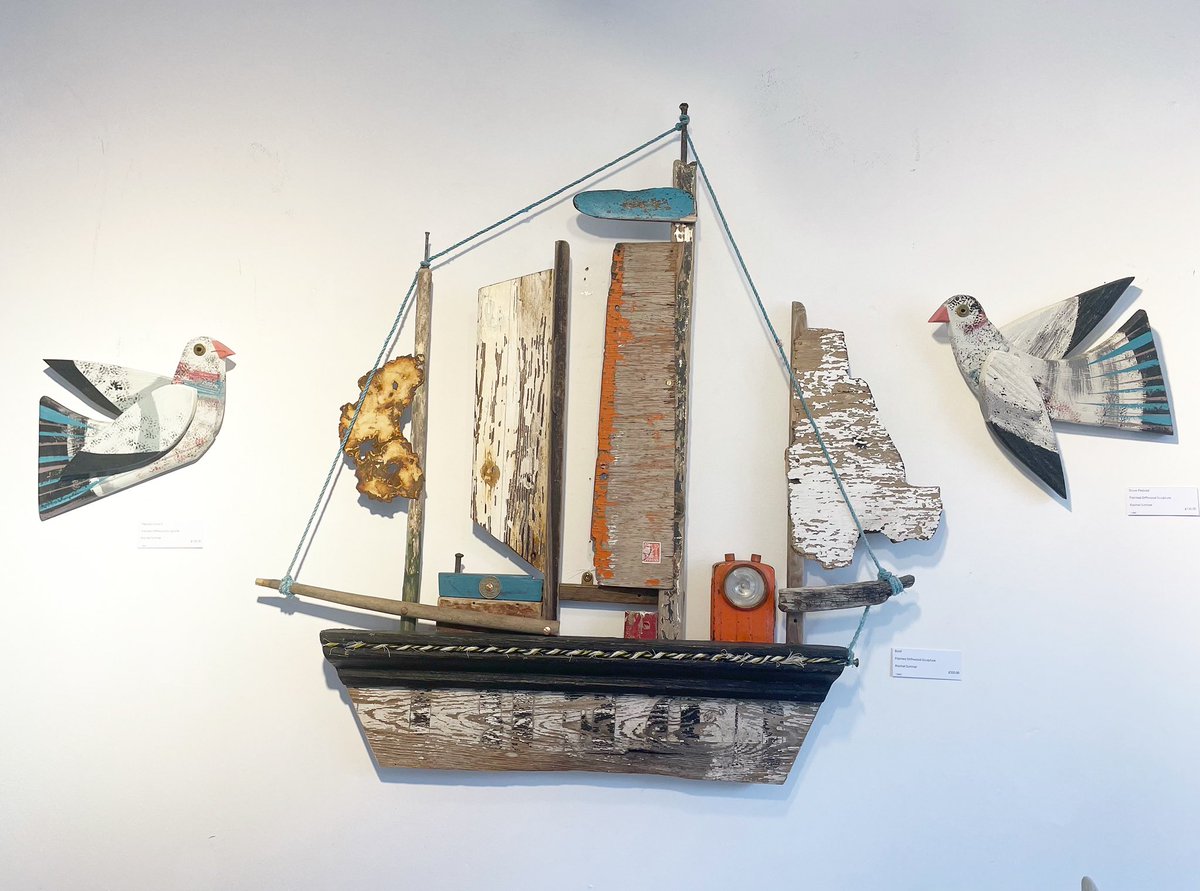 PorlockArt's tweet photo. Fantastic new work by Rachal Sumner just sailed in! #assemblage #assemblagesculpture #contemporaryart #porlock #exmoor #porlockart #discoverporlock https://t.co/0lYrQRFalq