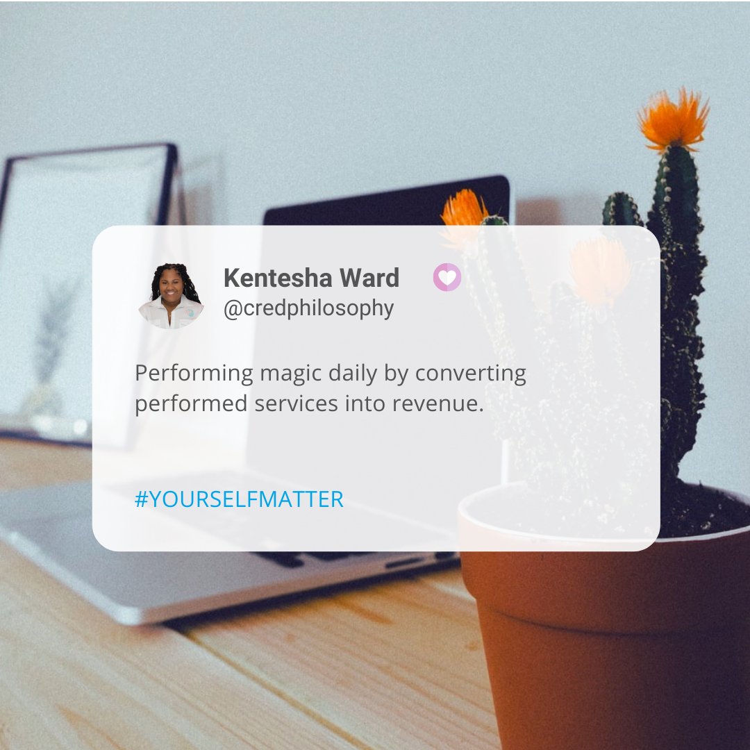 CredPhilosophy's tweet photo. We are performing...

Performing magic daily by converting your performed services into revenue.

Email me today for a quote: kentesha@credphilosophy.com 

#credentialing #medicalbilling #credentialingspecialist #billingspecialist #ncqa #behavioralhealth https://t.co/2RvjI9kylB