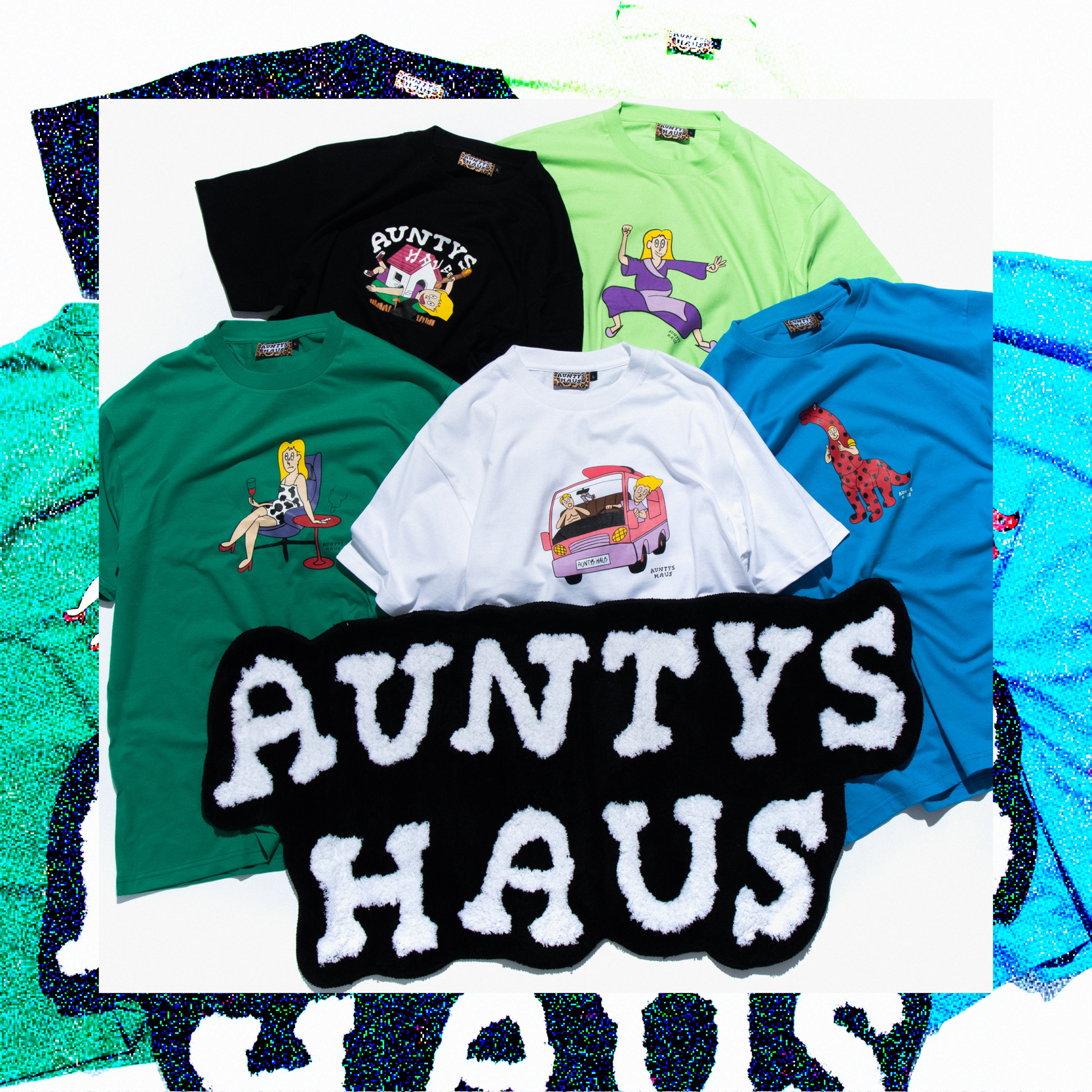 HBX on X: Introducing: Auntys Haus is an up and coming streetwear and  apparel brand from Bangkok that produces pieces with simple but fun  graphics. Their collection 'Tina's Day Off' is now