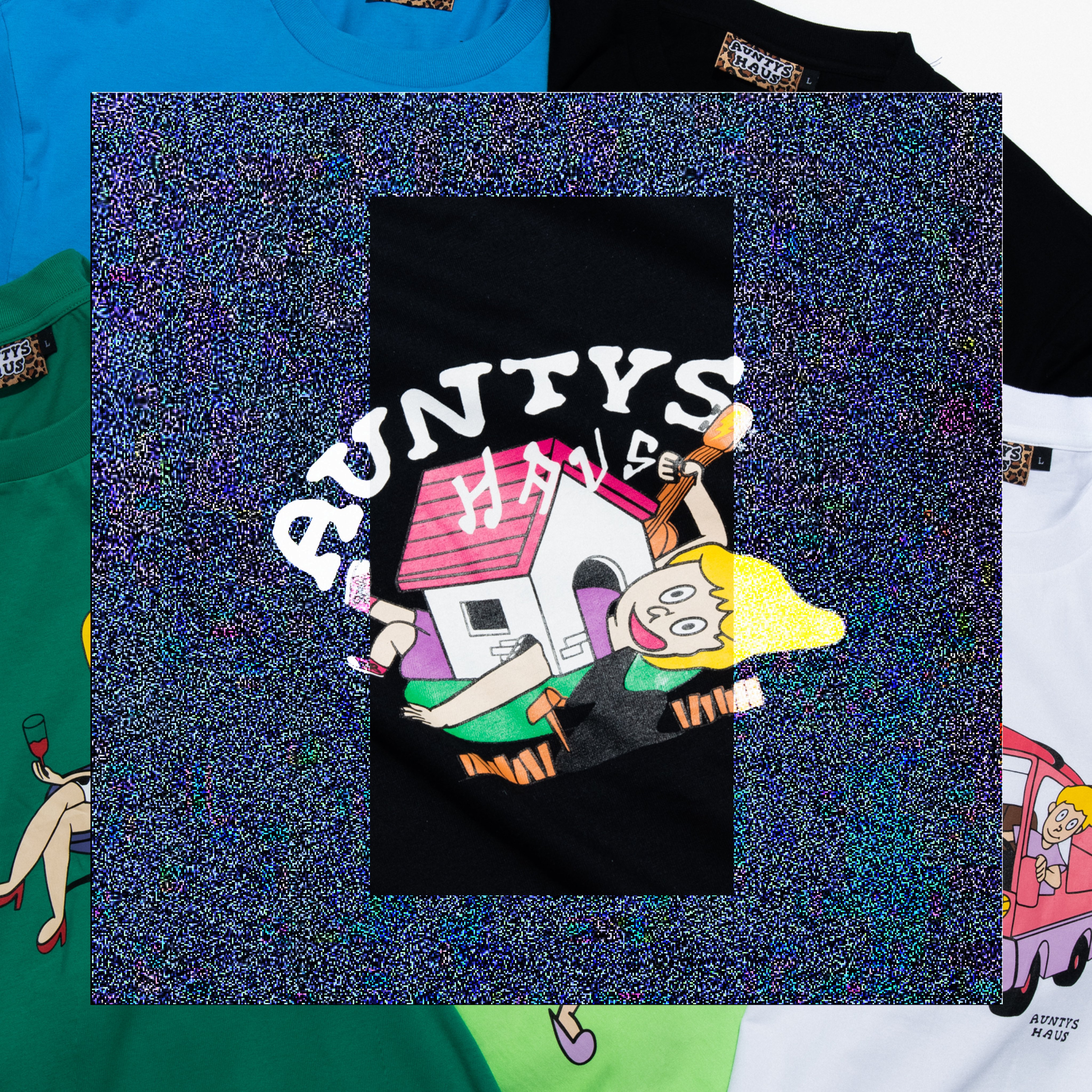 HBX on X: Introducing: Auntys Haus is an up and coming streetwear and  apparel brand from Bangkok that produces pieces with simple but fun  graphics. Their collection 'Tina's Day Off' is now