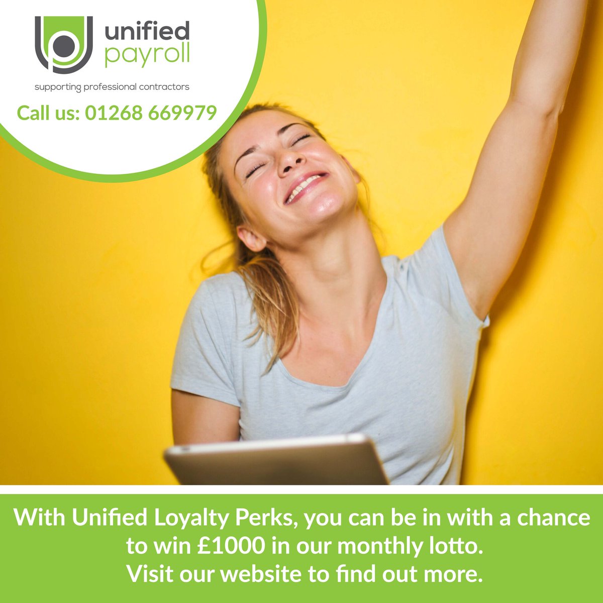 As a contractor using our payroll service, you get exclusive access to Unified Loyalty Perks where you can enter our monthly lotto and get a chance to win £1000. Find out more about our monthly lotto here: bit.ly/33yLRBH
#unifiedloyaltyperks #lotto #monthlylotto #lottery