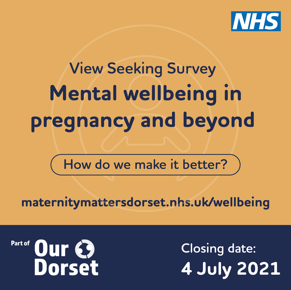 Have your say and give your honest opinions about your experience of maternal wellbeing support in #Dorset. Find out more here: maternitymattersdorset.nhs.uk/wellbeing/