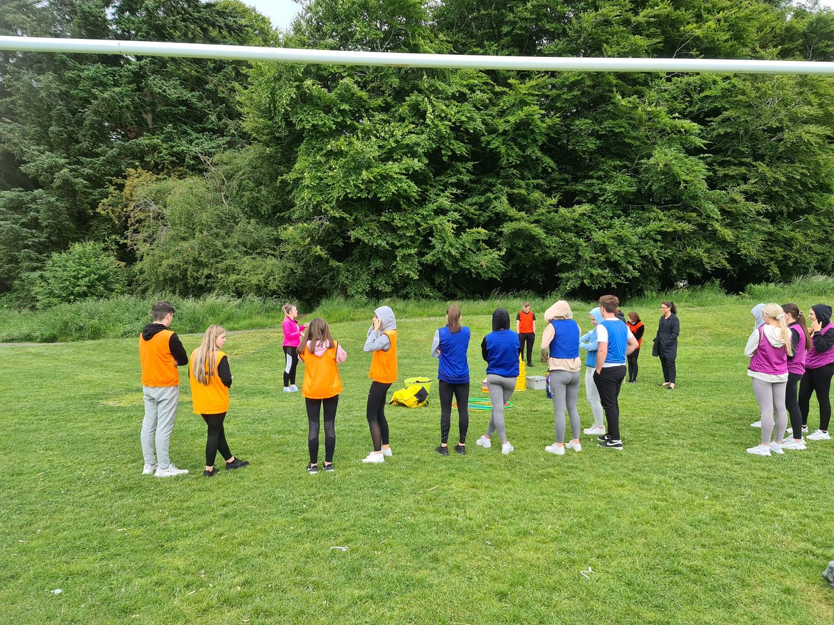 Some of this year's Leadership students running a team building event this afternoon. Congratulations to the blue team who were the winners of the event! Looking forward to seeing the positive impact that these young people will make to the UGS community. #youngleaders <a href="/UGSchool/">Uddingston Grammar School</a>