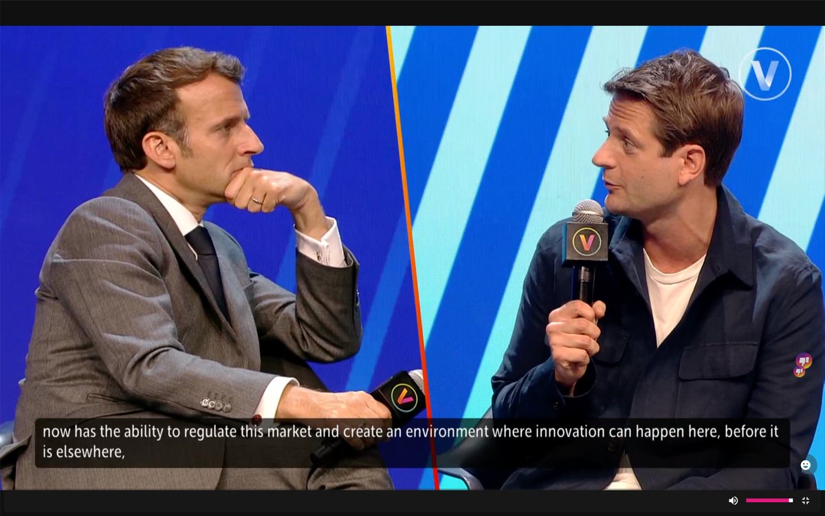 Nobi Hayashi 林信行 英語でフランス語であらゆるレベルの質問に縦横無尽に応える宰相に 同じ壇上で聞いている成功しているアントレプレナーが男性も女性も魅了され 惚れちゃっている様子で見ている 国のトップが 言い訳がましいおじいさんでなくてもok