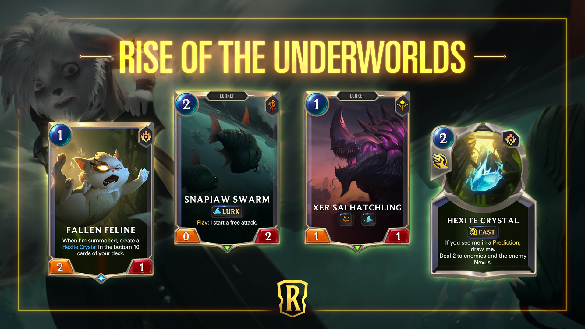løfte kran købmand Legends of Runeterra on Twitter: "As three new champions emerge from below,  they're bringing a taste of Bilgewater, Shurima, and Piltover &amp; Zaun to  Rise of the Underworlds. https://t.co/TxW1xMuhIk" / X